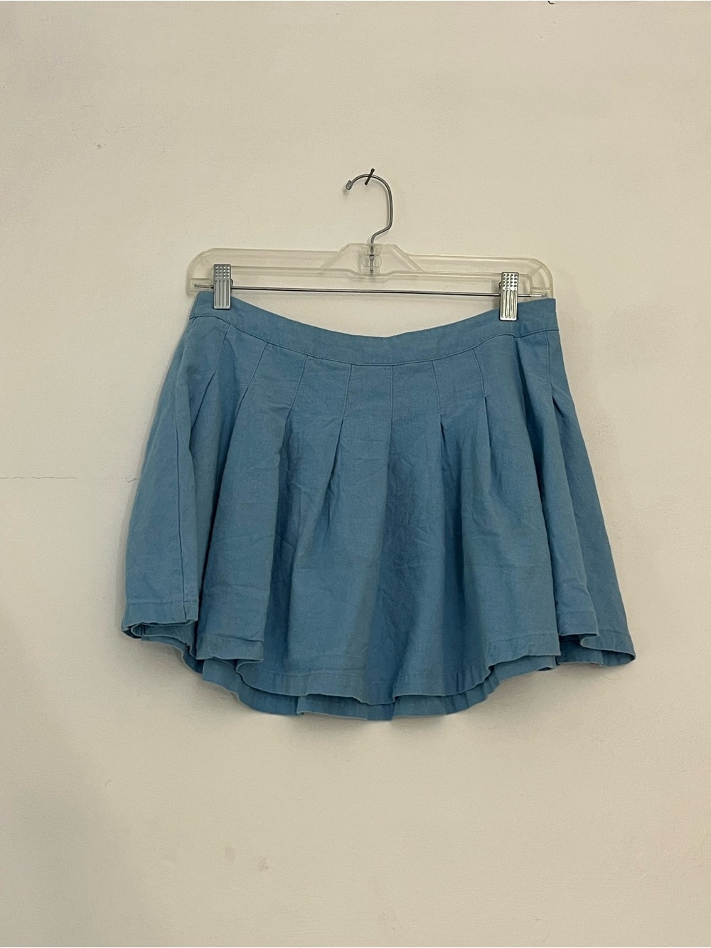 Forever 21 Light Blue Pleated Skater Skirt